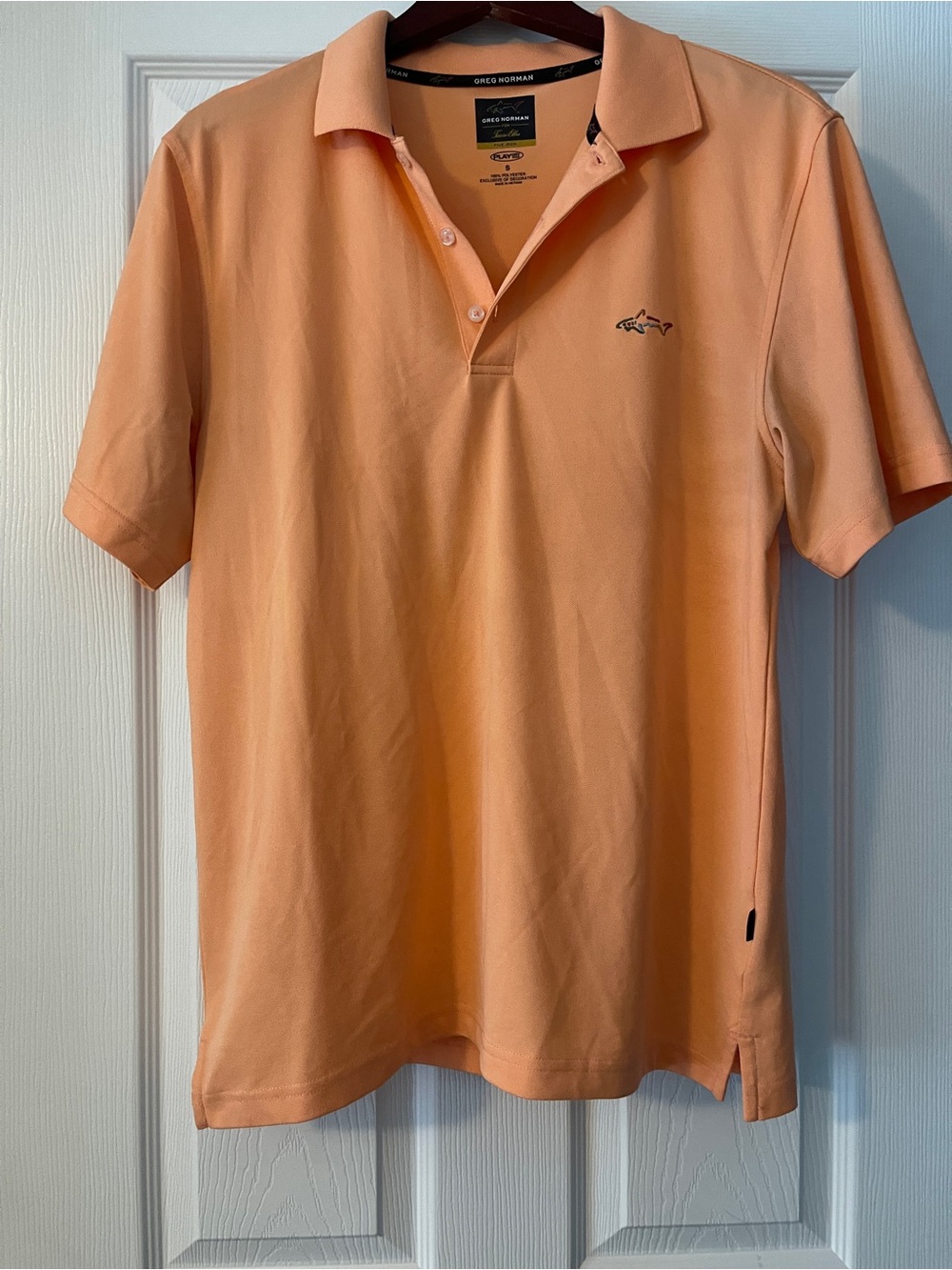 Greg Norman Collection Men's Peach-Orange Polo Shirt